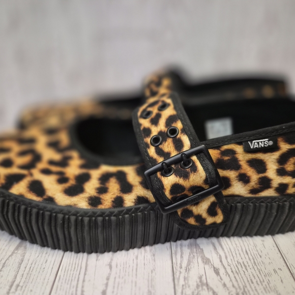 Vans CREEPER Leopard Print Mary Jane Shoes - Picture 9 of 12